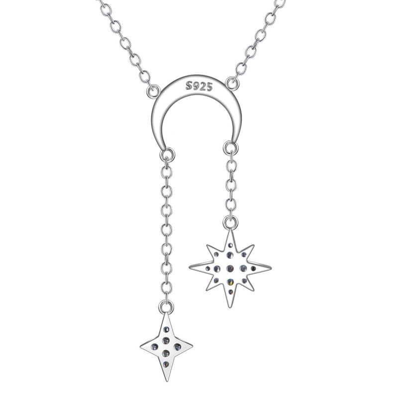 star moon shining necklace