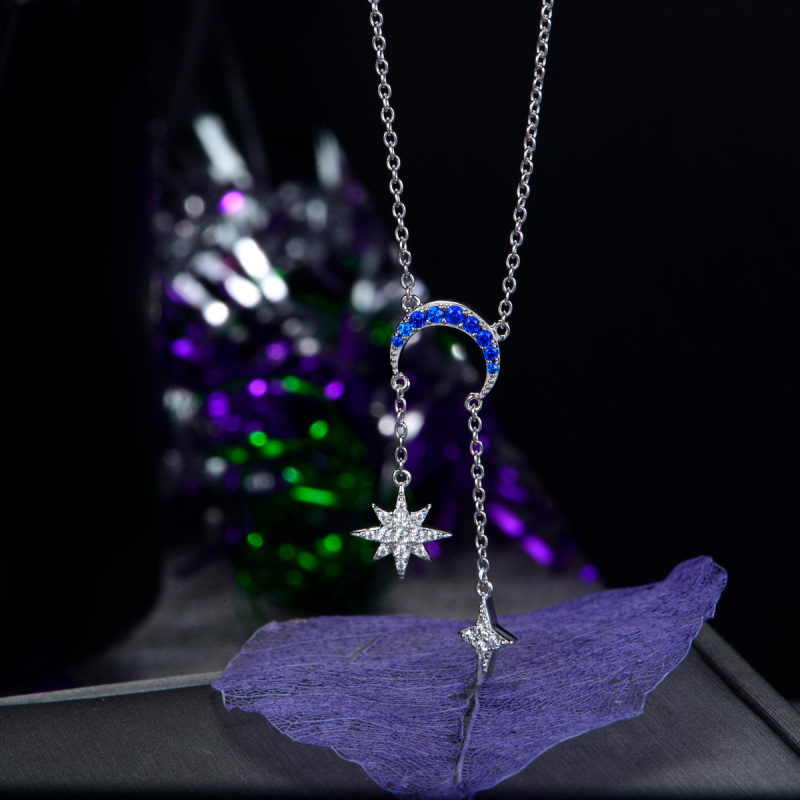 star moon shining necklace