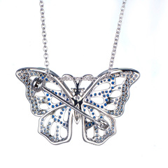 butterfly brooch pendant necklace