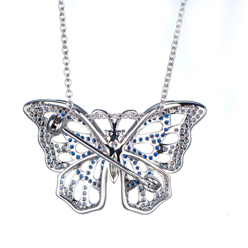 butterfly brooch pendant necklace