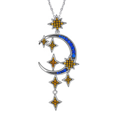 moon and star pendant necklace