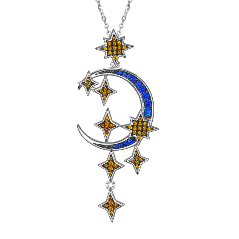 moon and star pendant necklace