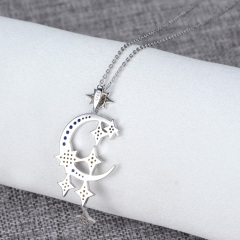 moon and star pendant necklace