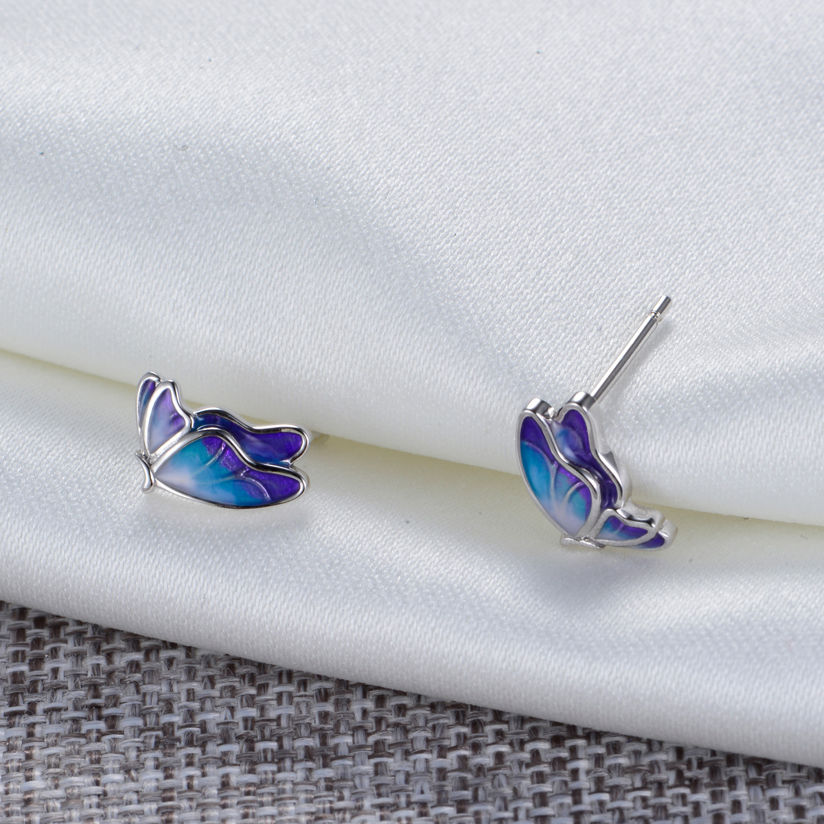 gradual enamel butterfly earrings
