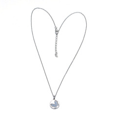 butterfly coin pendant necklace