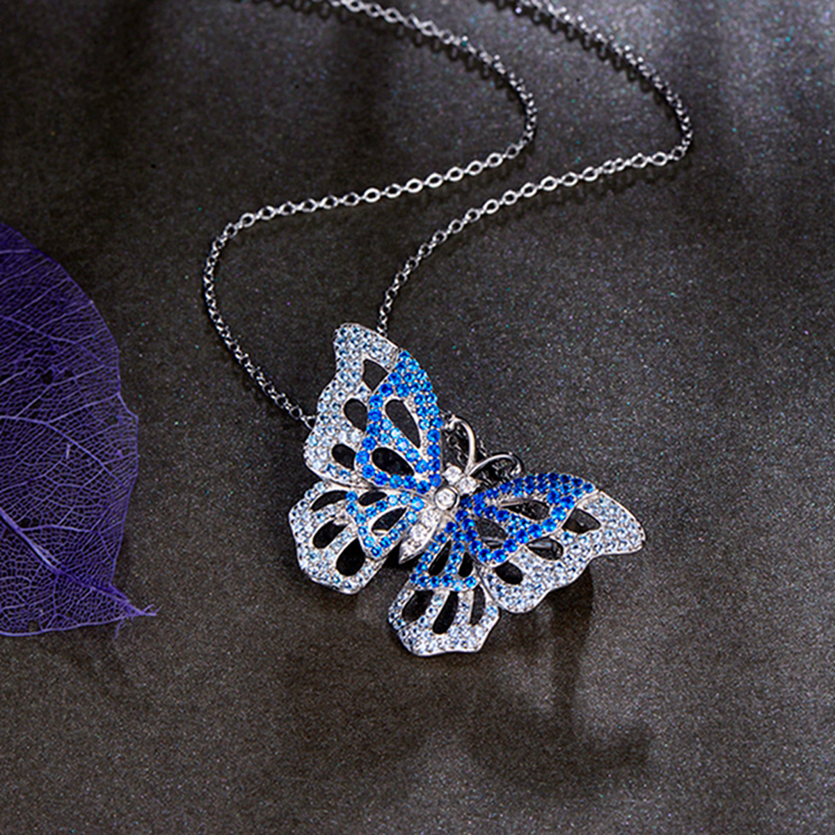 butterfly brooch pendant necklace