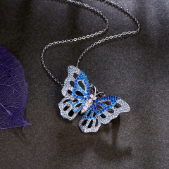 butterfly brooch pendant necklace