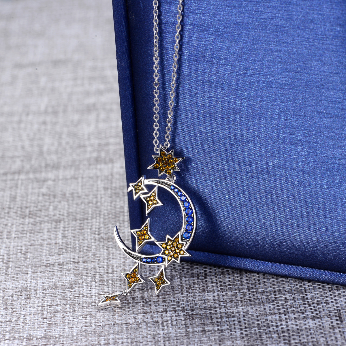 moon and star pendant necklace