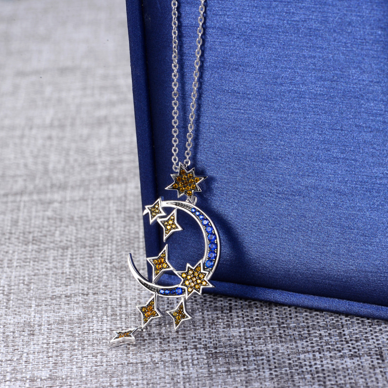 moon and star pendant necklace