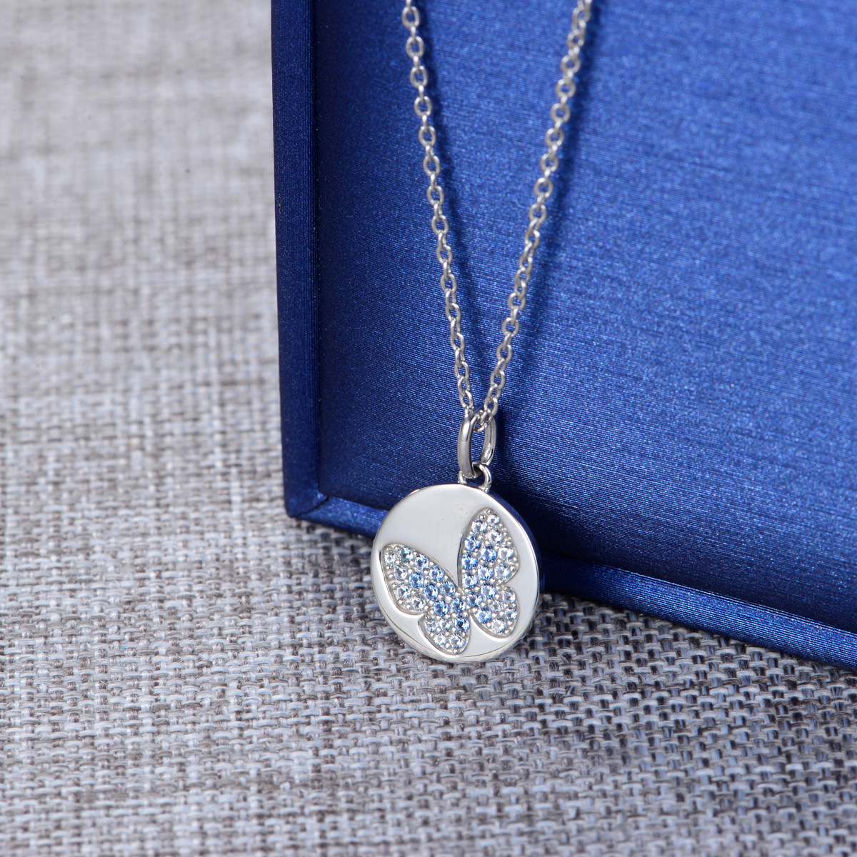 butterfly coin pendant necklace