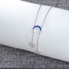 star moon shining necklace