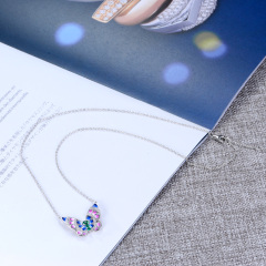 colorful butterfly necklace