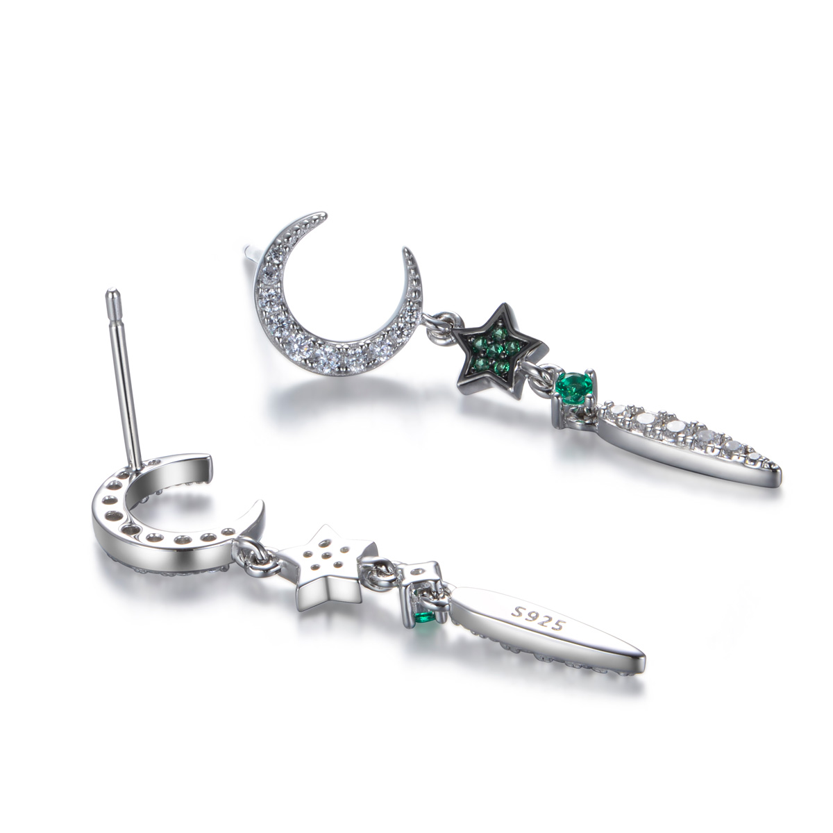 Moon and Star Earrings