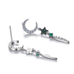 Moon and Star Earrings