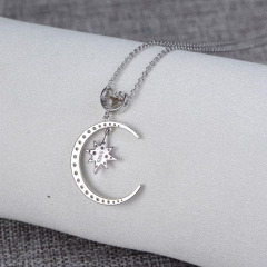 sweet heart star moon necklace