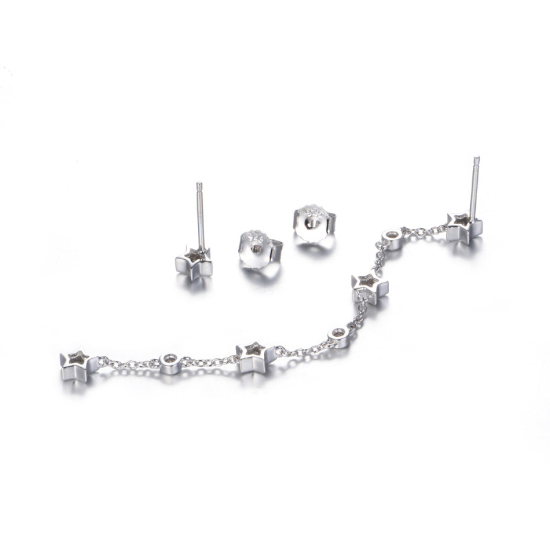 shiny star stud earrings