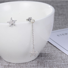 shiny star stud earrings