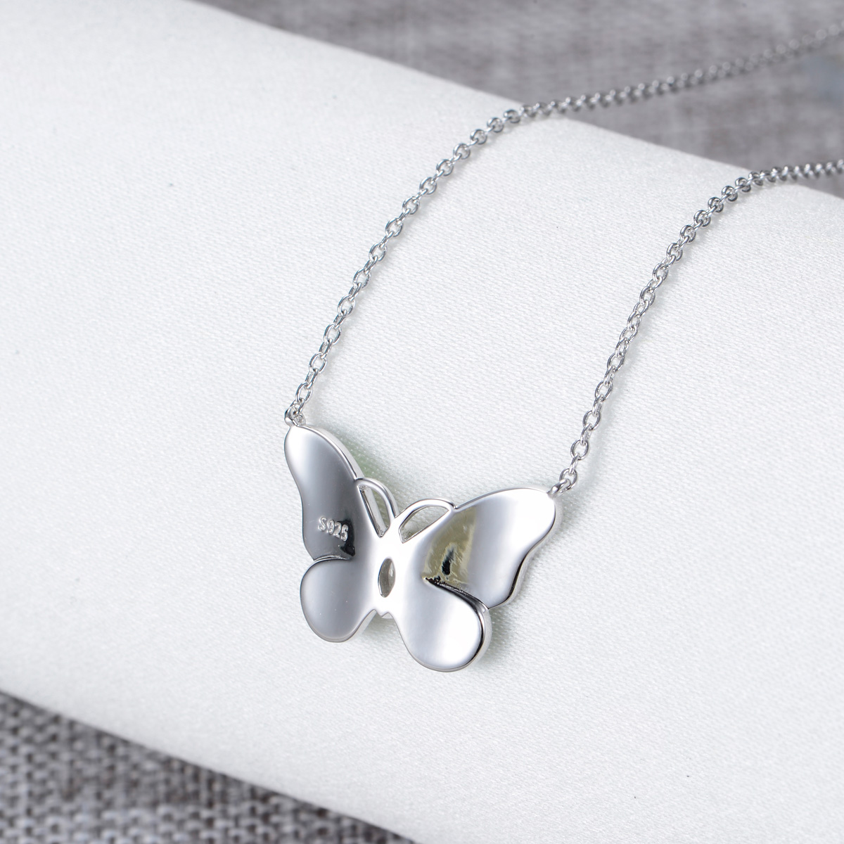 colorful butterfly enamel necklace