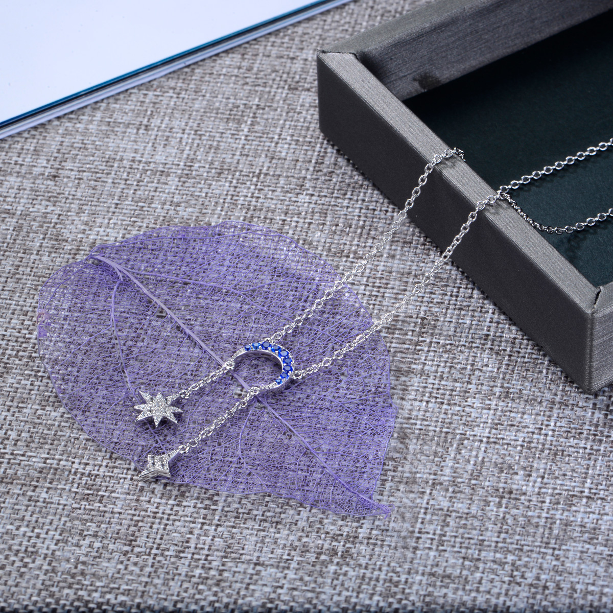 star moon shining necklace