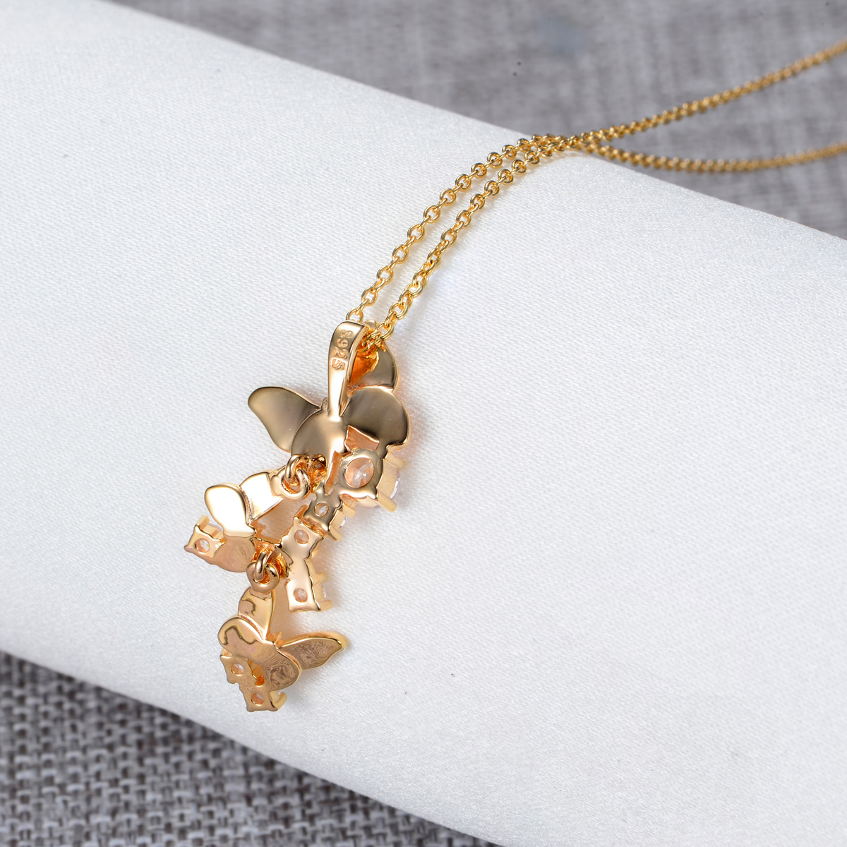 dancing butterfly pendant necklace