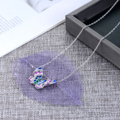 colorful butterfly necklace