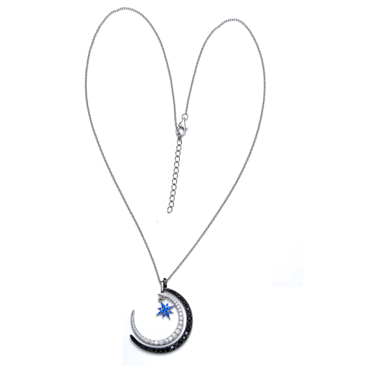 Star moon pendant necklace