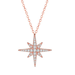 twinkling star rose gold necklace