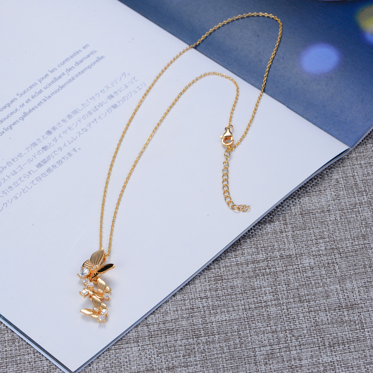 dancing butterfly pendant necklace