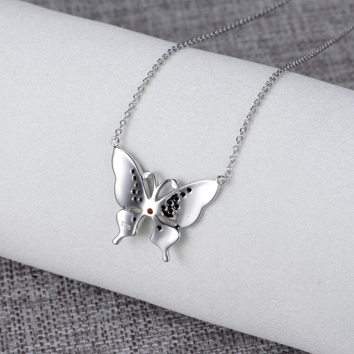 colorful enamel butterfly necklace