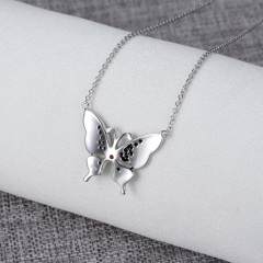 colorful enamel butterfly necklace