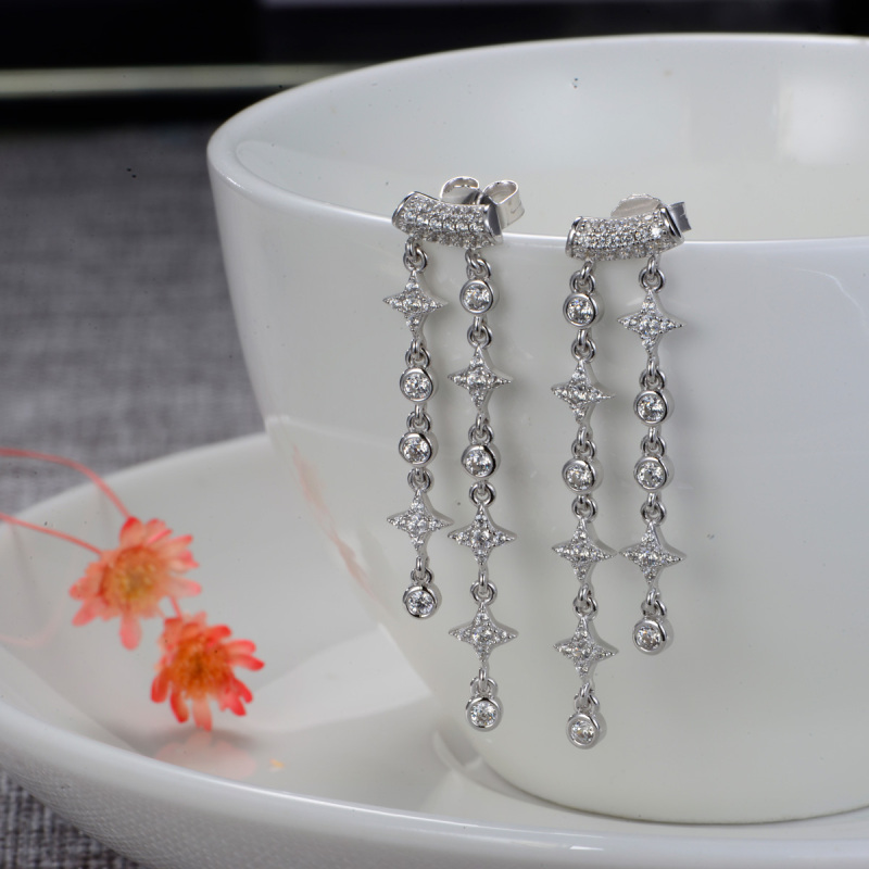 Star Long Stud Earrings