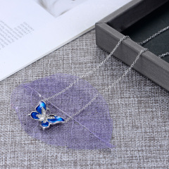 enamel butterfly necklace