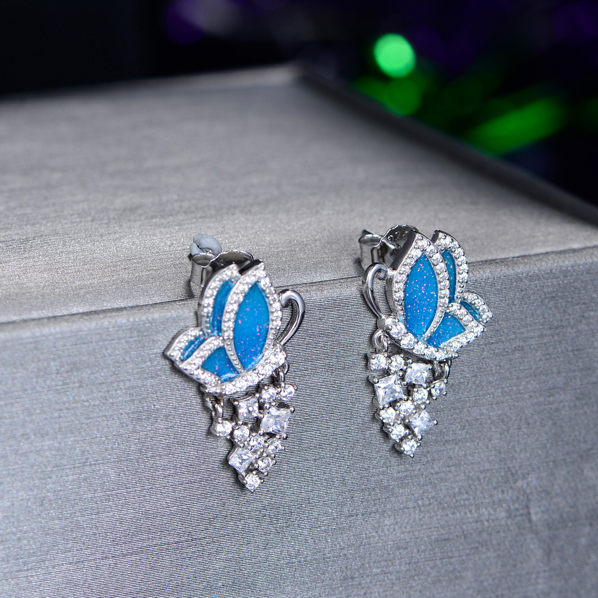 fluttering and dancing butterfly earrings