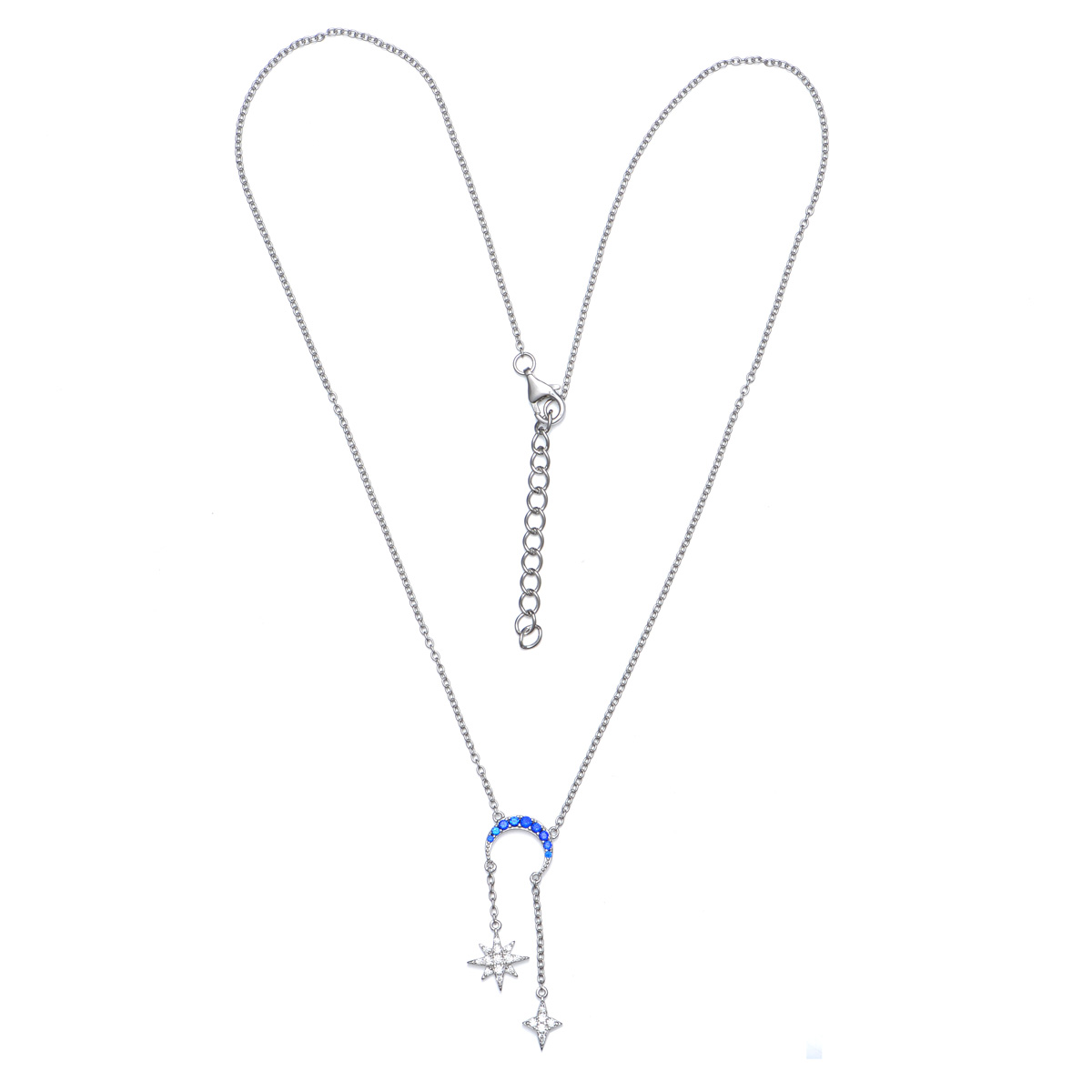 star moon shining necklace