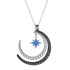 Star moon pendant necklace