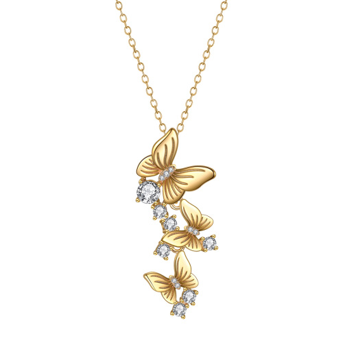dancing butterfly pendant necklace