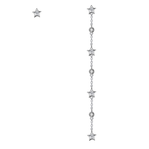 shiny star stud earrings