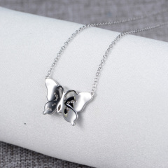 enamel butterfly necklace