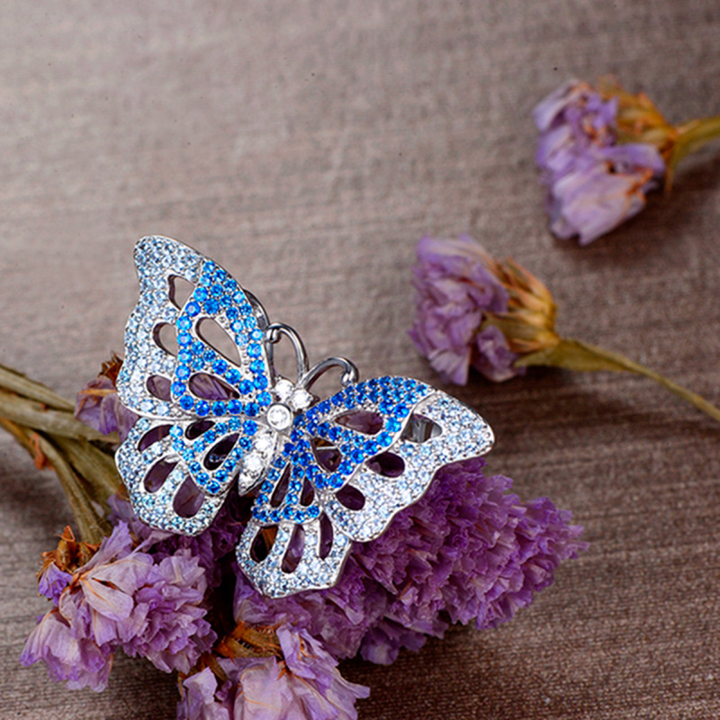 butterfly brooch pendant necklace