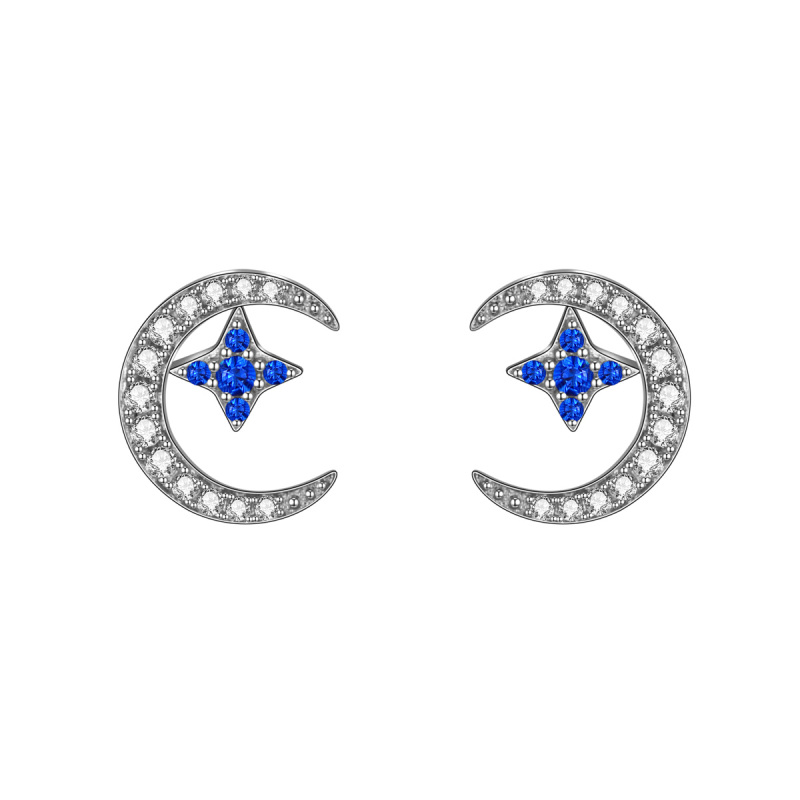 moon stud earrings