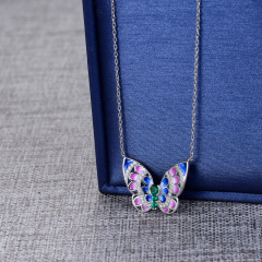 colorful butterfly necklace
