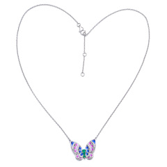 colorful butterfly necklace