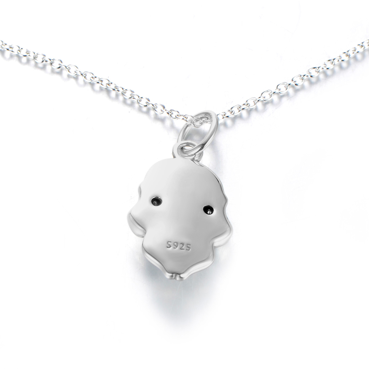 Black skull head necklace