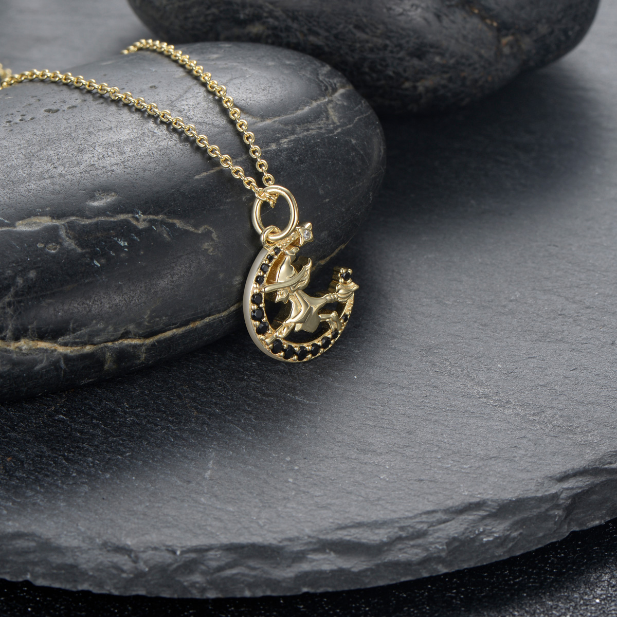 The Flying Witch Pendant Necklace
