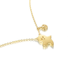 pumpkin head ghost necklace