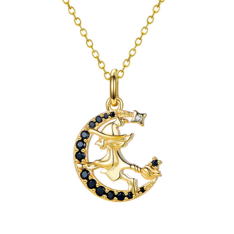 The Flying Witch Pendant Necklace
