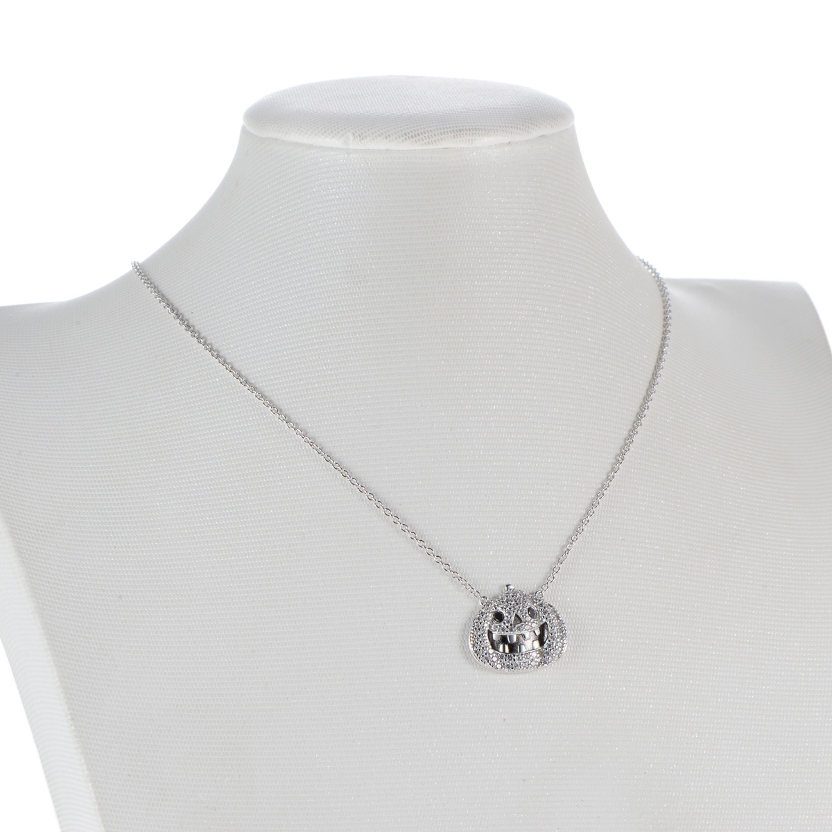 pumpkin head ghost necklace