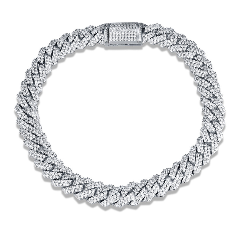 19mm Cuban Link Chain Necklace AAA CZ