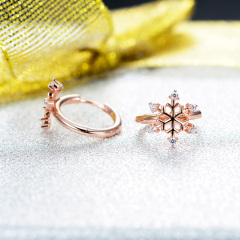 Christmas Ice crystal snowflake earrings