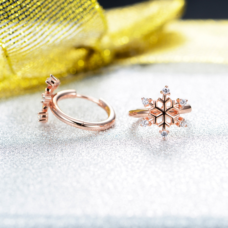 Christmas Ice crystal snowflake earrings